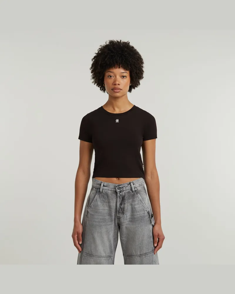 G-STAR RAW Cropped Mini Slim Top - Schwarz - Damen Schwarz