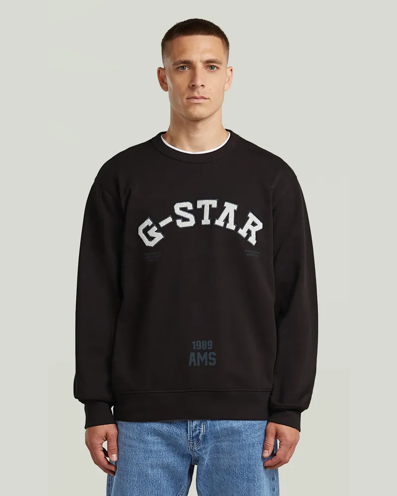 G-STAR RAW Applique Sweater - Schwarz - Herren Schwarz