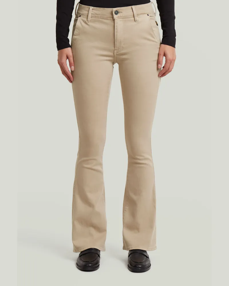 G-STAR RAW 3301 Flare Chino - Beige - Damen Beige