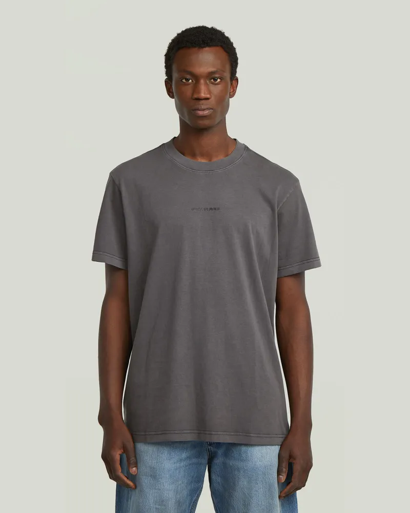 G-STAR RAW Overdyed Center Chest Loose T-Shirt - Schwarz - Herren Schwarz