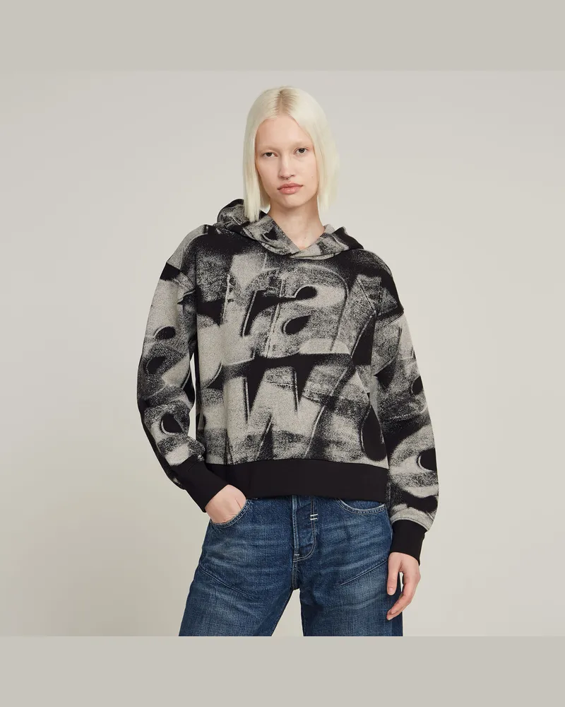 G-STAR RAW Sprayed Letters Loose Hooded Sweatshirt - Mehrfarbig - Damen Mehrfarbig