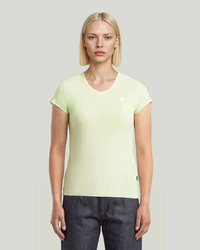 G-STAR RAW Eyben Slim V-Neck Top 2.0 - Grün - Damen Grün