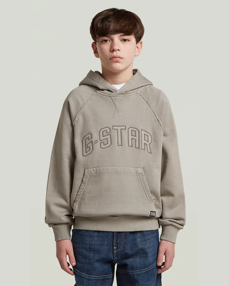 G-STAR RAW Boys Basic Coll Hooded Sweatshirt - Grau - jungen Grau