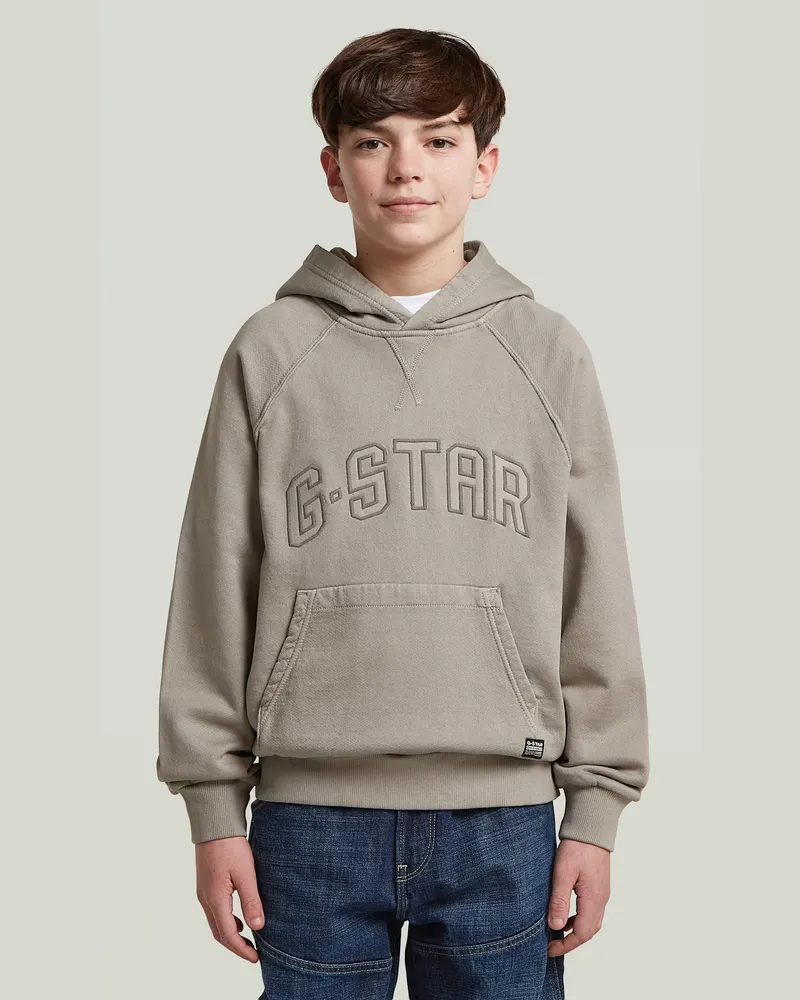 G-STAR RAW Boys Basic Coll Hooded Sweatshirt - Grau - jungen Grau
