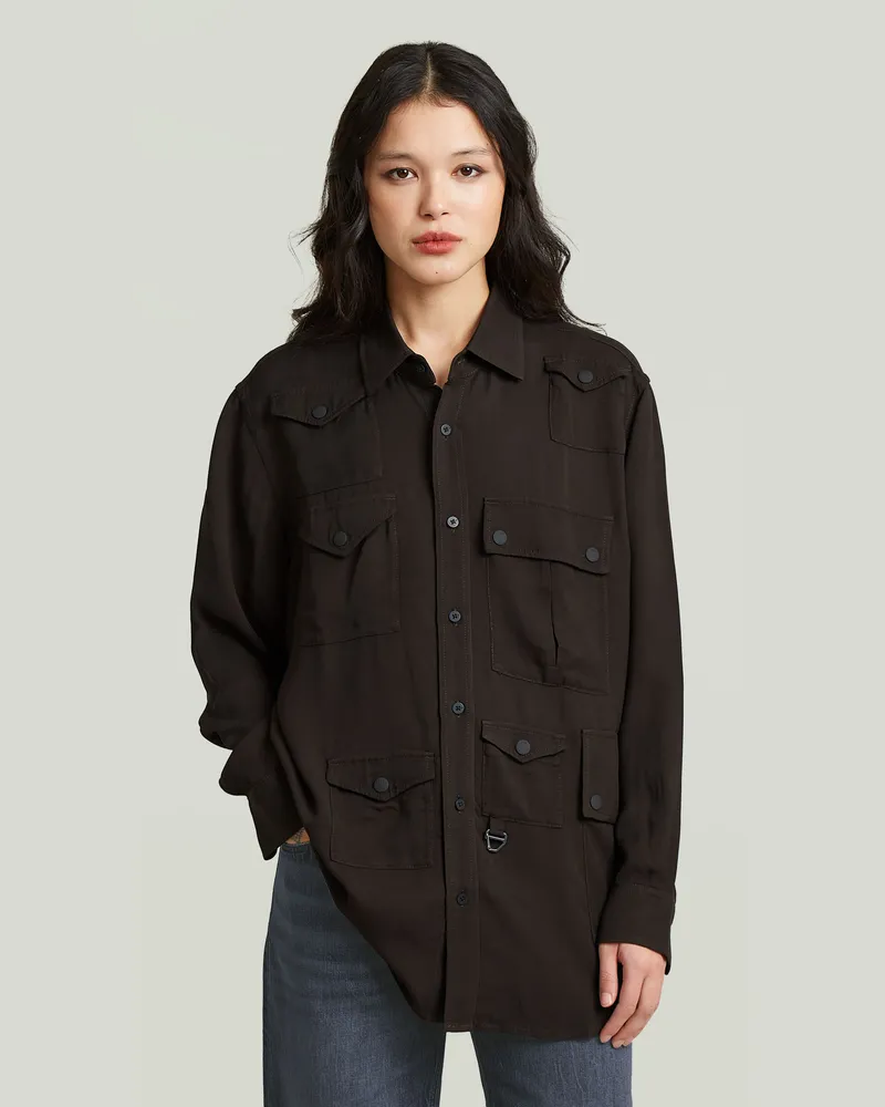 G-STAR RAW Relaxed Pocket-Hemd - Braun - Damen Braun