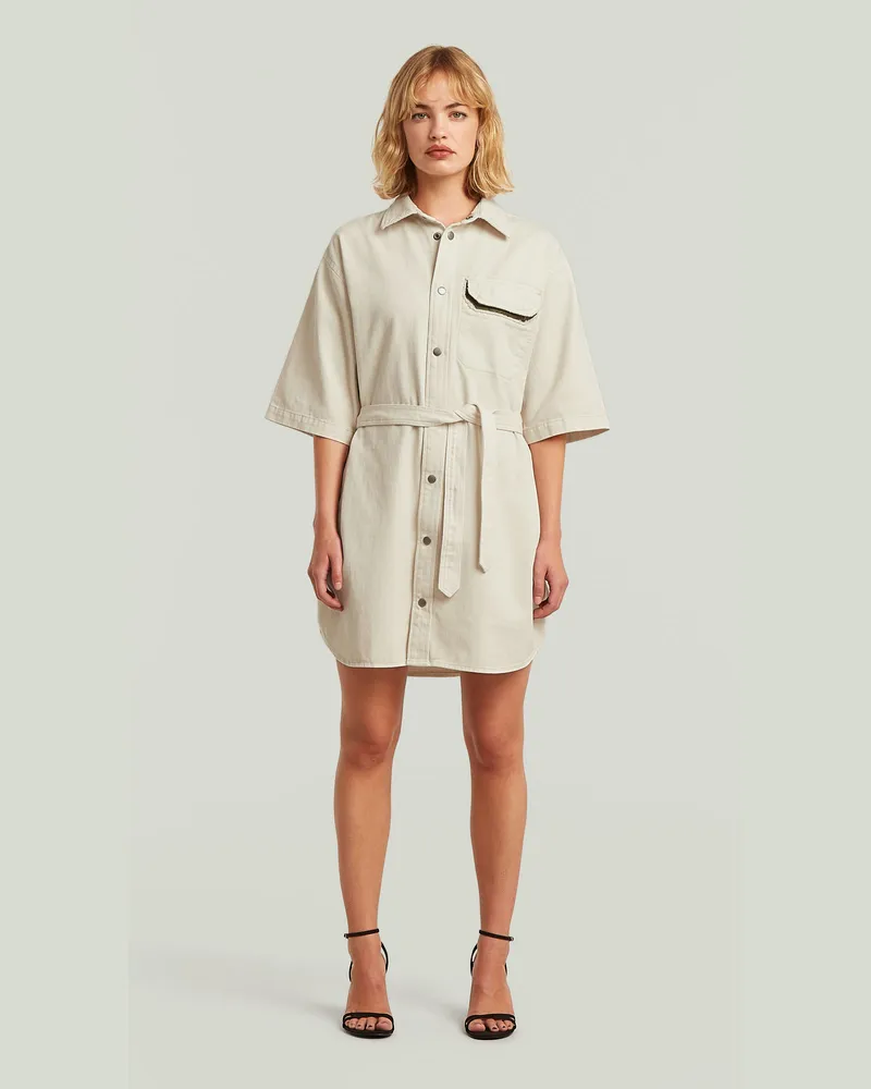 G-STAR RAW Belted Army Hemdkleid - Beige - Damen Beige
