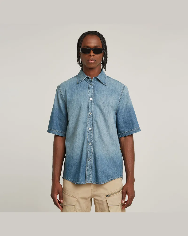 G-STAR RAW Regular Denim Hemd - Hellblau - Herren Hellblau