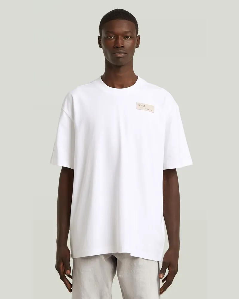 G-STAR RAW HB Badge Relaxed T-Shirt - Weiß - Herren Weiß