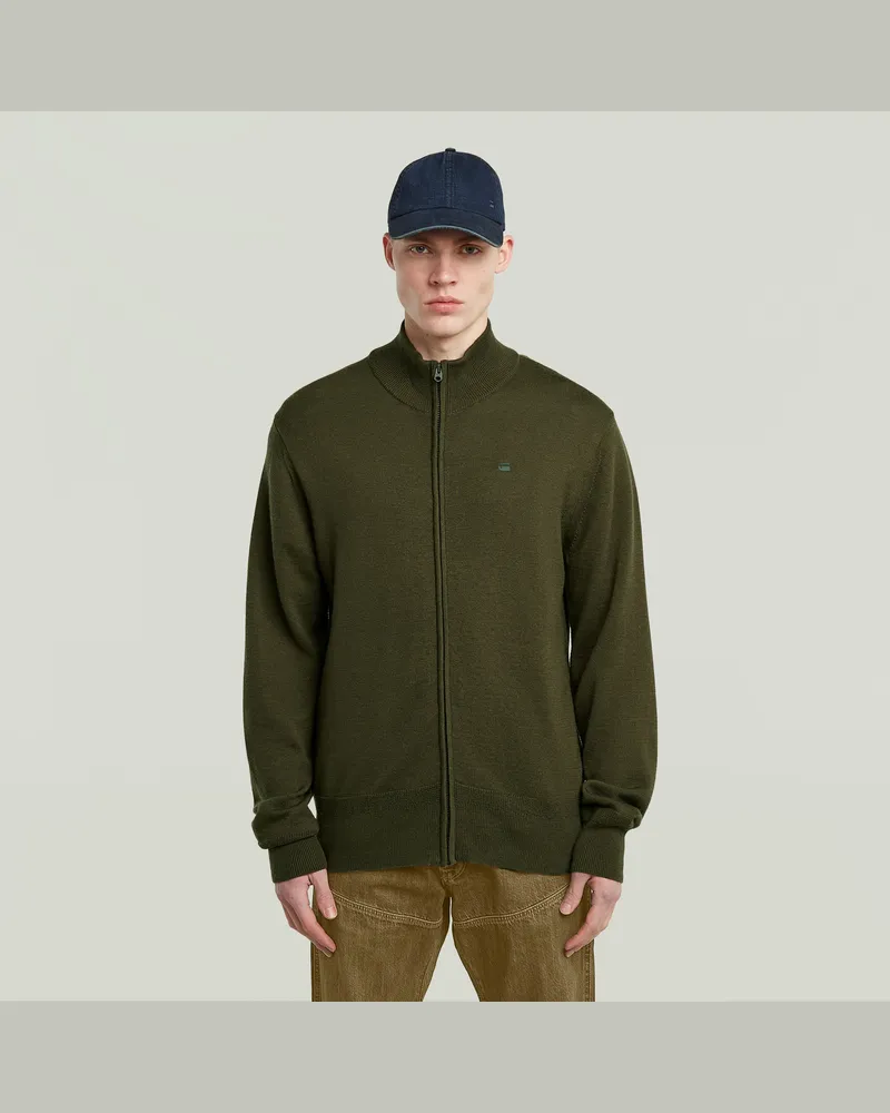 G-STAR RAW Premium Core Full Zip Knit - Grau - Herren Grau