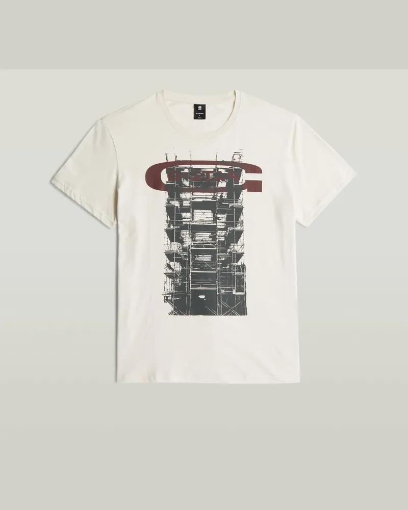 G-STAR RAW Building Graphic T-Shirt - Weiß - Herren Weiß