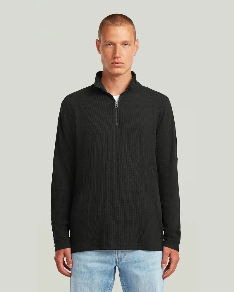 G-STAR RAW Tweeter Half Zip T-Shirt - Schwarz - Herren Schwarz