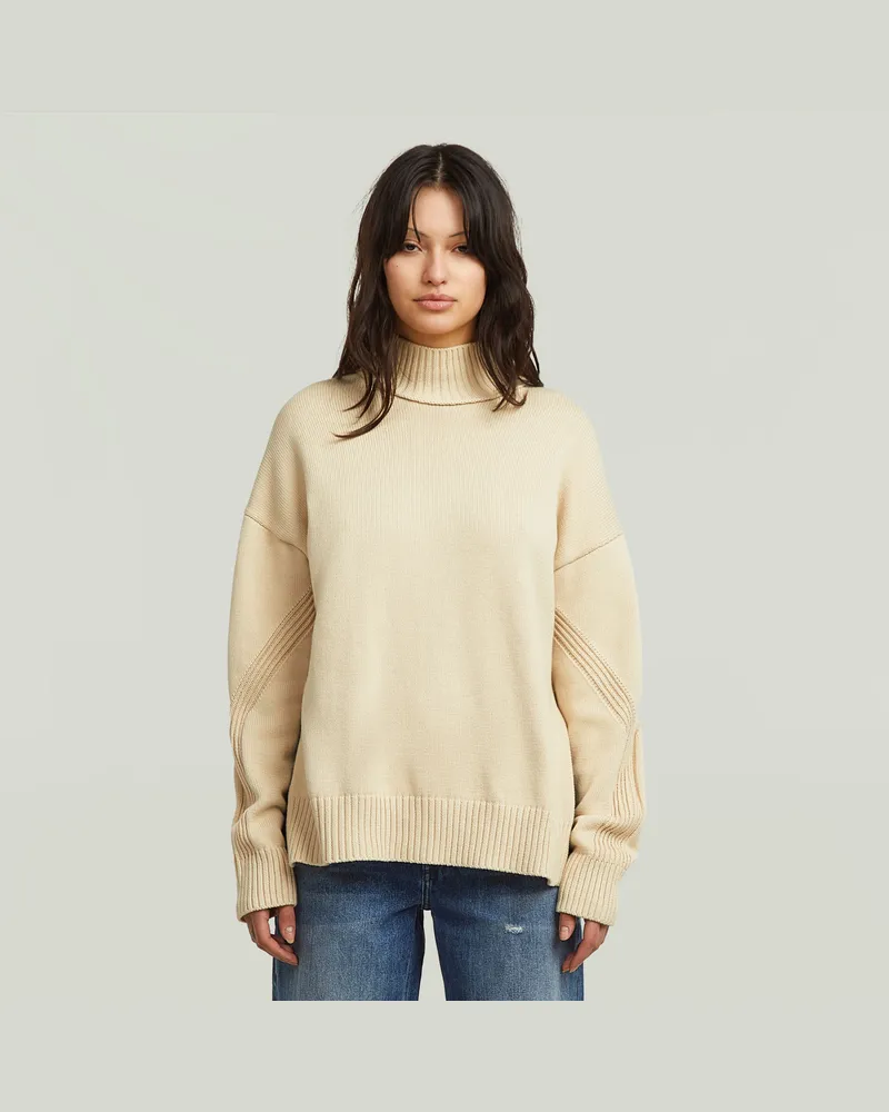 G-STAR RAW Milano High Neck Knit - Weiß - Damen Weiß
