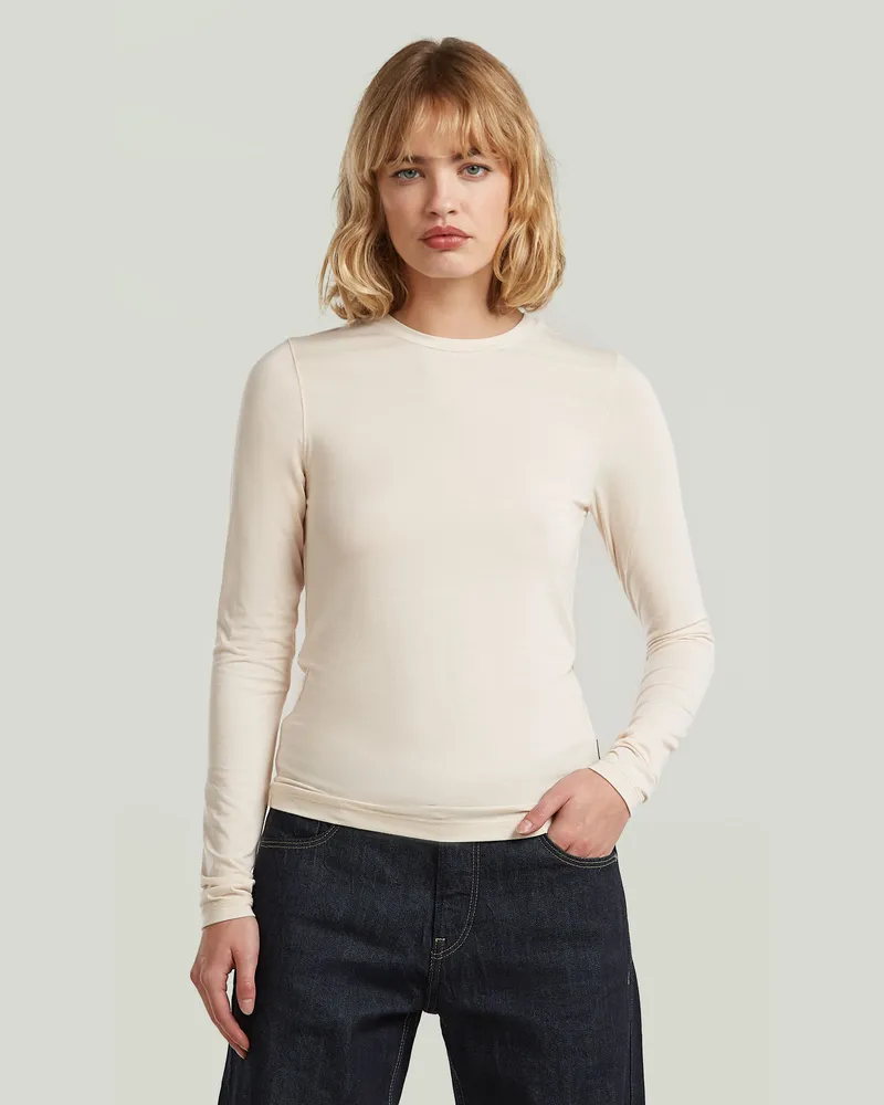 G-STAR RAW Crew Slim-T-Shirt - Weiß - Damen Weiß