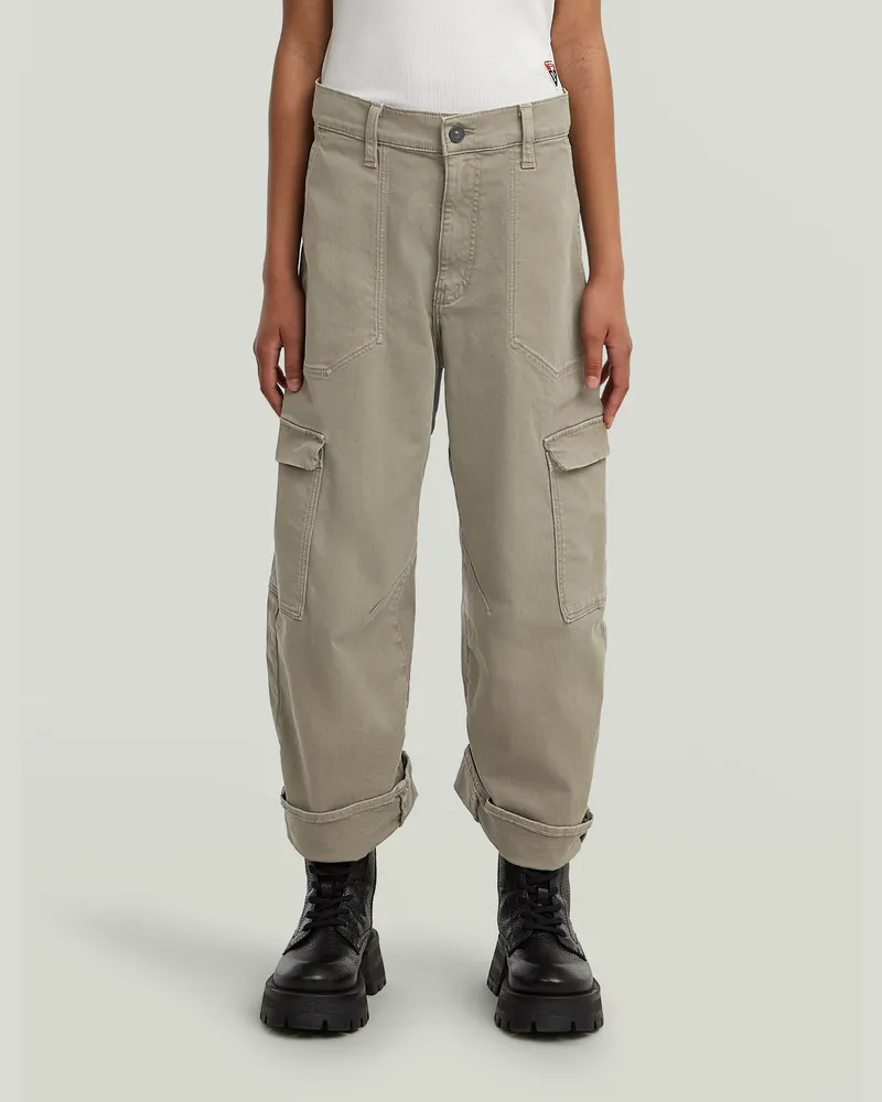 G-STAR RAW Girls Cargo 3D Boyfriend Hose - Grau - mädchen Grau