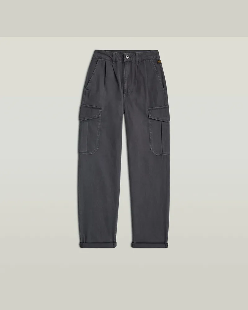 G-STAR RAW Pleated Tapered Cargo Chino - Grau - Damen Grau