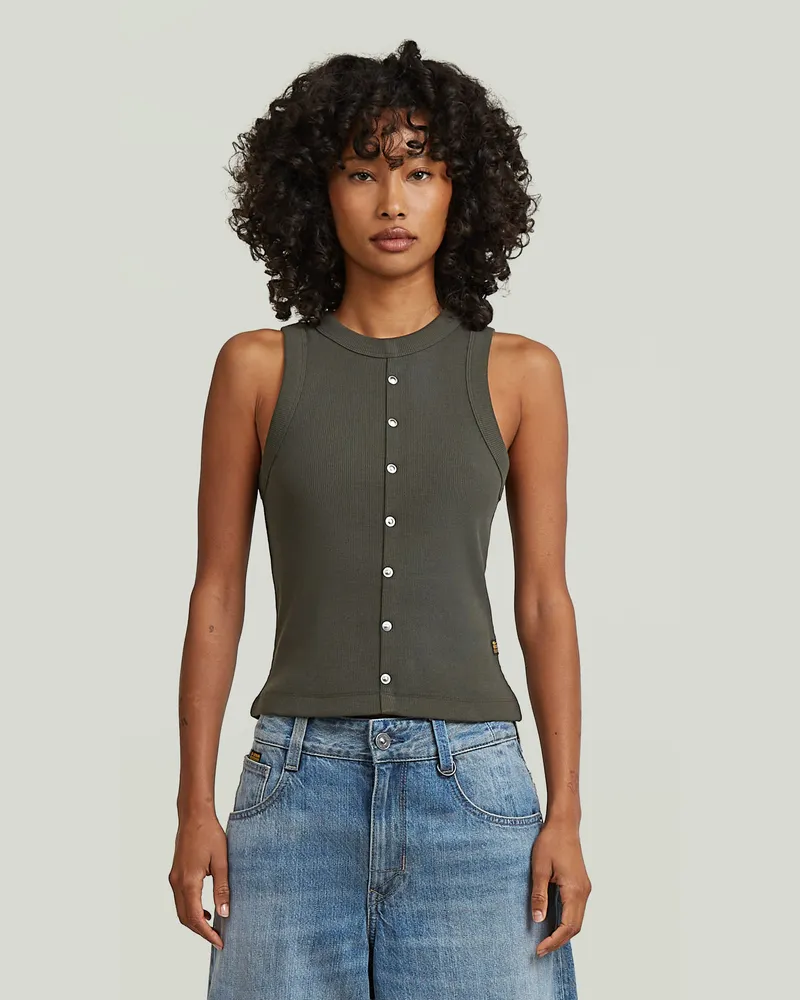 G-STAR RAW Heritage Hardware Slim Tank - Grau - Damen Grau
