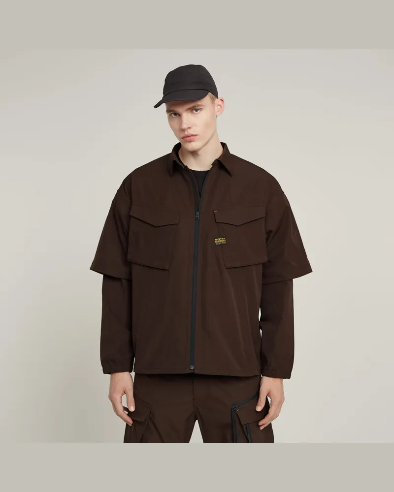 G-STAR RAW Modular Relaxed Hemd - Braun - Herren Braun
