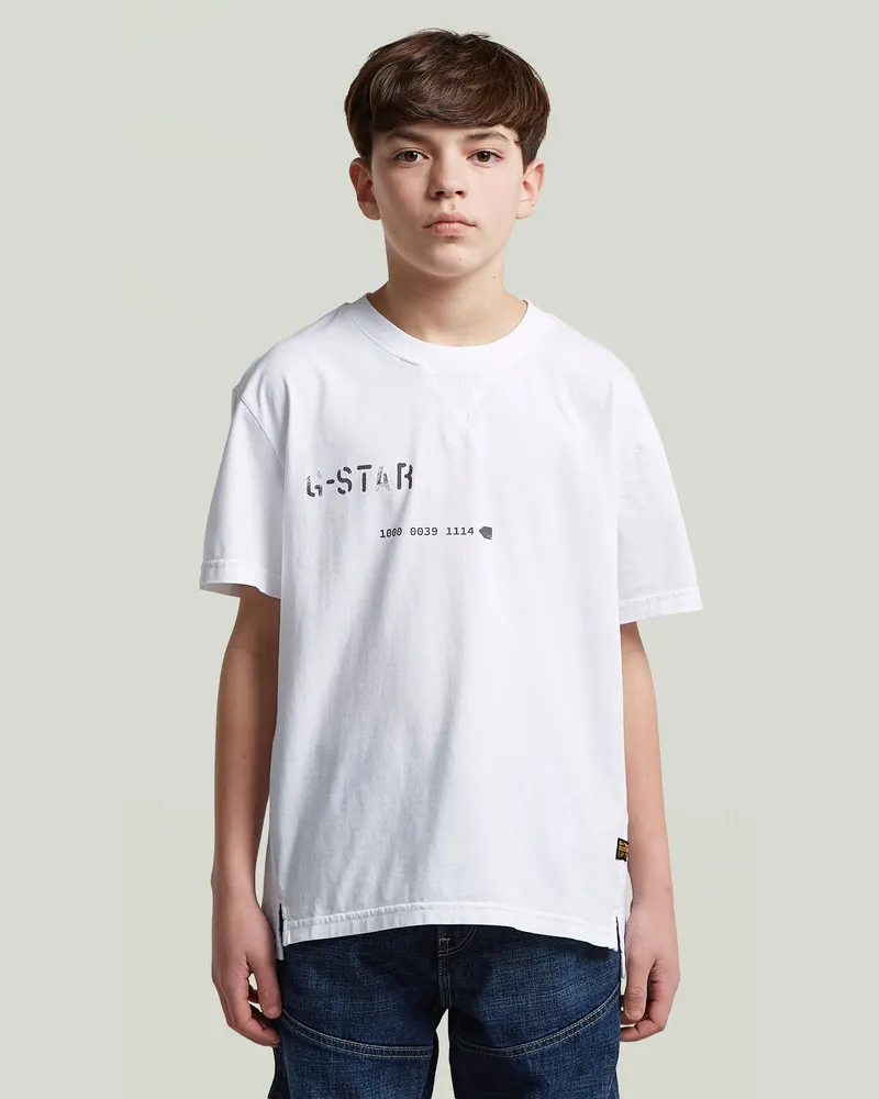 G-STAR RAW Boys Nifous T-Shirt - Weiß - jungen Weiß