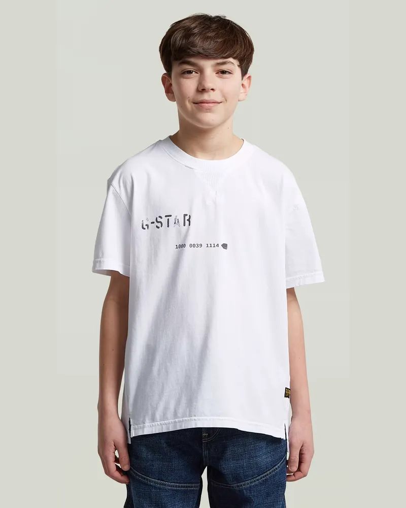 G-STAR RAW Boys Nifous T-Shirt - Weiß - jungen Weiß