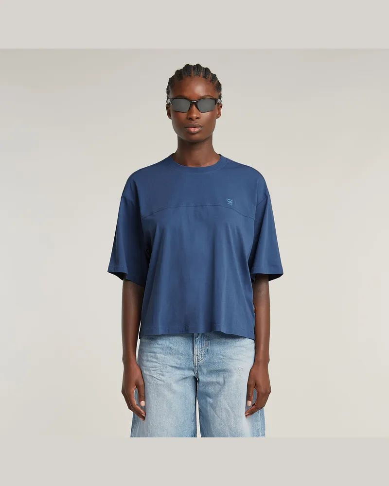 G-STAR RAW Horizontal Seam Loose Top - Mittelblau - Damen Mittelblau