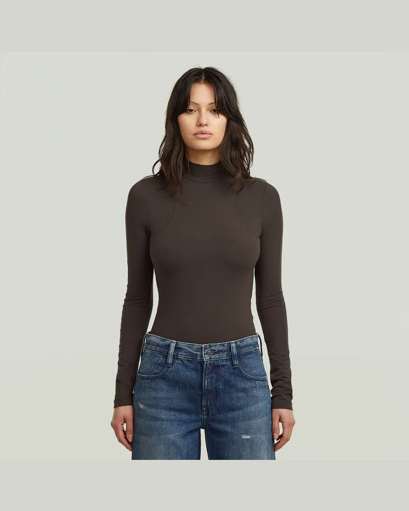 G-STAR RAW Slim Body Top - Braun - Damen Braun