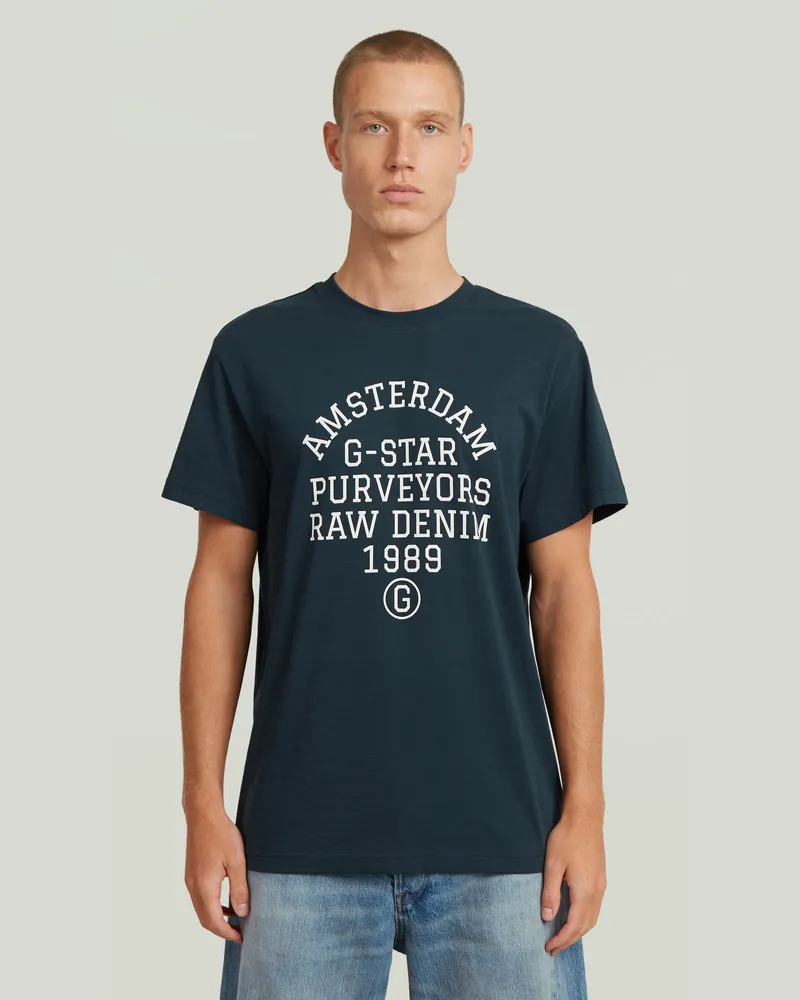 G-STAR RAW Purveyors Graphic T-Shirt - Dunkelblau - Herren Dunkelblau
