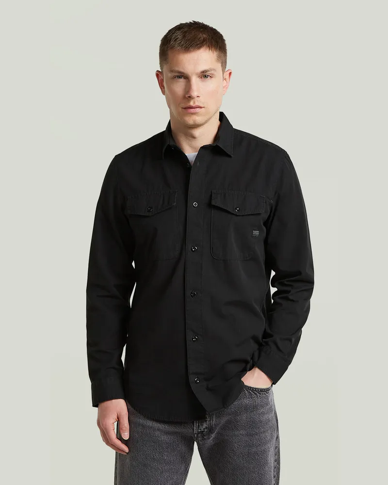G-STAR RAW Marine Slim Hemd - Schwarz - Herren Schwarz