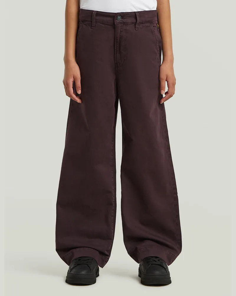 G-STAR RAW Girls Deck 2.0 High Loose Chino - Braun - mädchen Braun