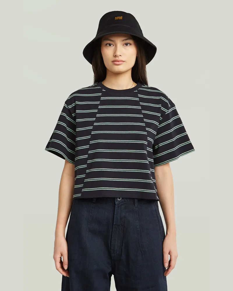 G-STAR RAW A Line Stripe Boxy T-Shirt - Mehrfarbig - Damen Mehrfarbig