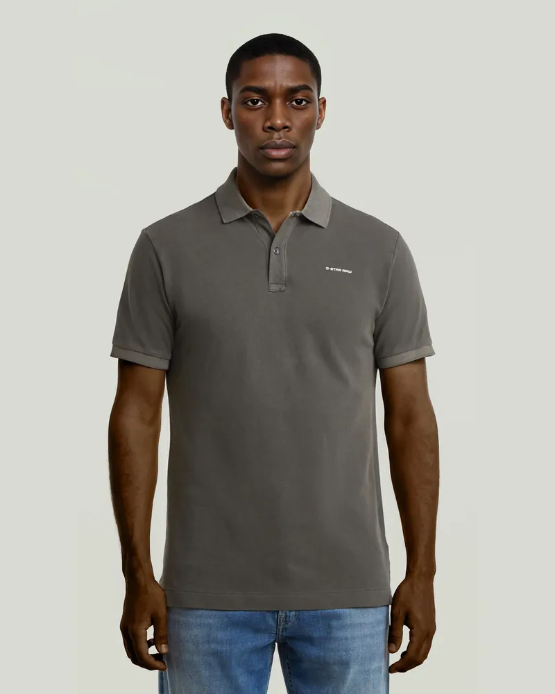 G-STAR RAW Oluv Slim Poloshirt - Schwarz - Herren Schwarz