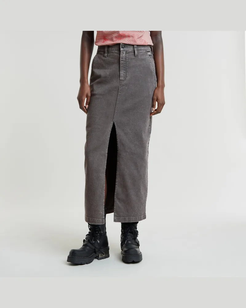 G-STAR RAW Midi Pencil Rock - Grau - Damen Grau