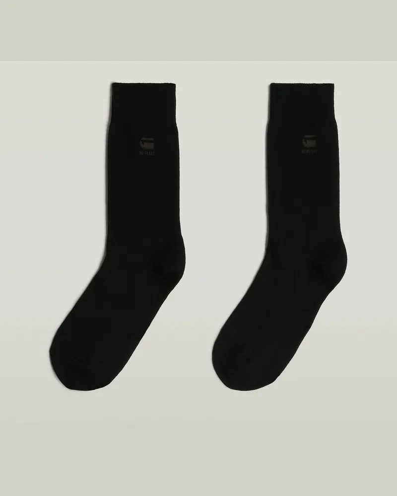 G-STAR RAW Burger Socken 2-Pack - Schwarz - Herren Schwarz