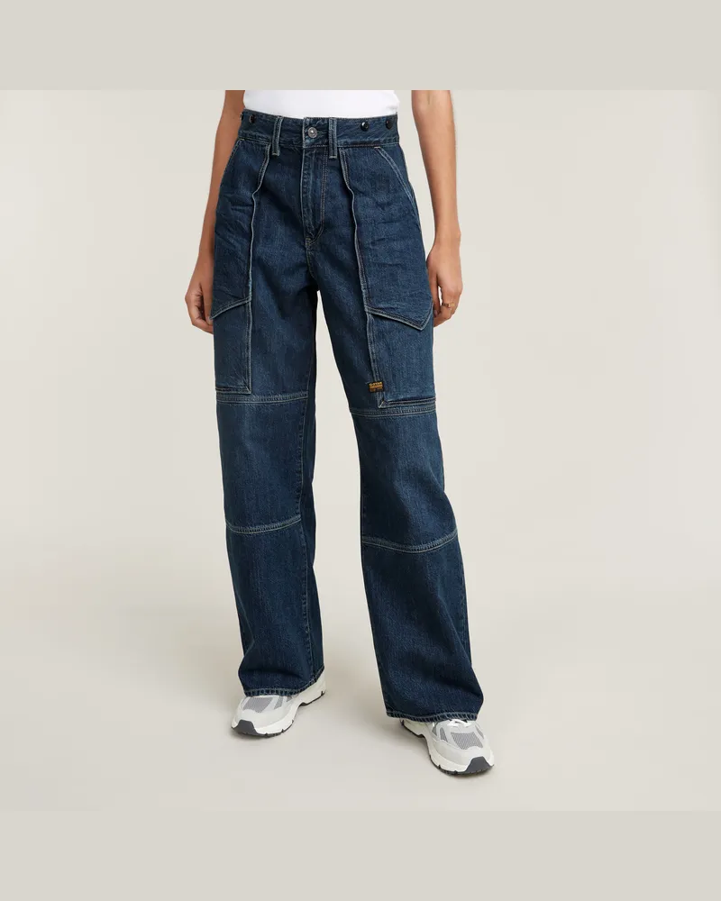 G-STAR RAW Barrel Utility High Loose Jeans - Dunkelblau - Damen Dunkelblau