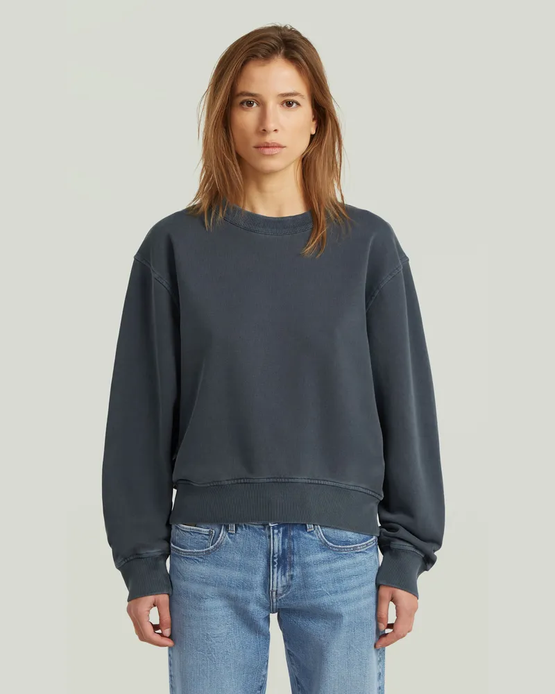G-STAR RAW Washed Relaxed Sweater - Dunkelblau - Damen Dunkelblau
