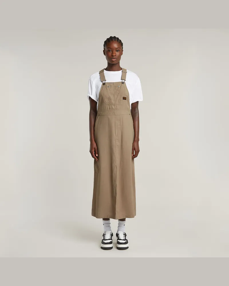 G-STAR RAW Dungaree Kleid - Beige - Damen Beige