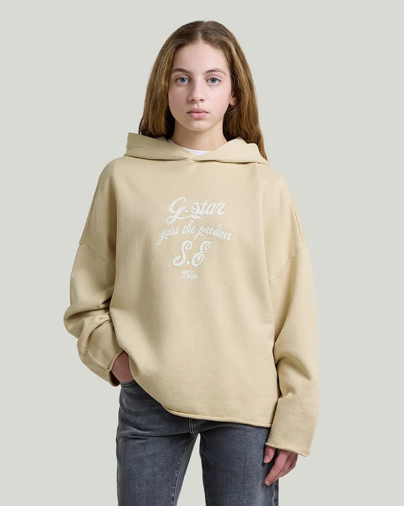 G-STAR RAW Girls Basic Hooded Sweatshirt - Beige - mädchen Beige