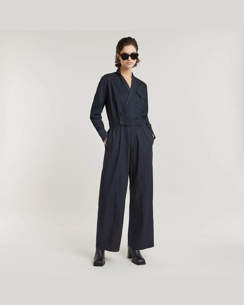 G-STAR RAW Tailored Wrap Jumpsuit - Dunkelblau - Damen Dunkelblau