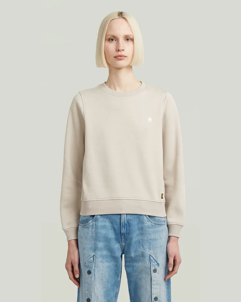 G-STAR RAW Logo Crew Sweatshirt - Beige - Damen Beige