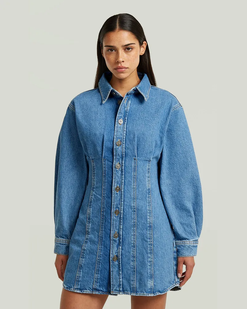 G-STAR RAW Carter Denim-Hemdkleid - Hellblau - Damen Hellblau