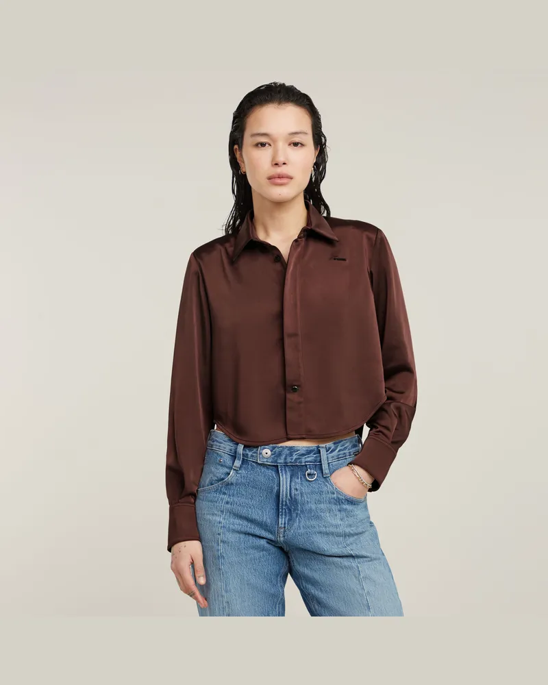 G-STAR RAW Holiday Cropped Hemd - Rot - Damen Rot