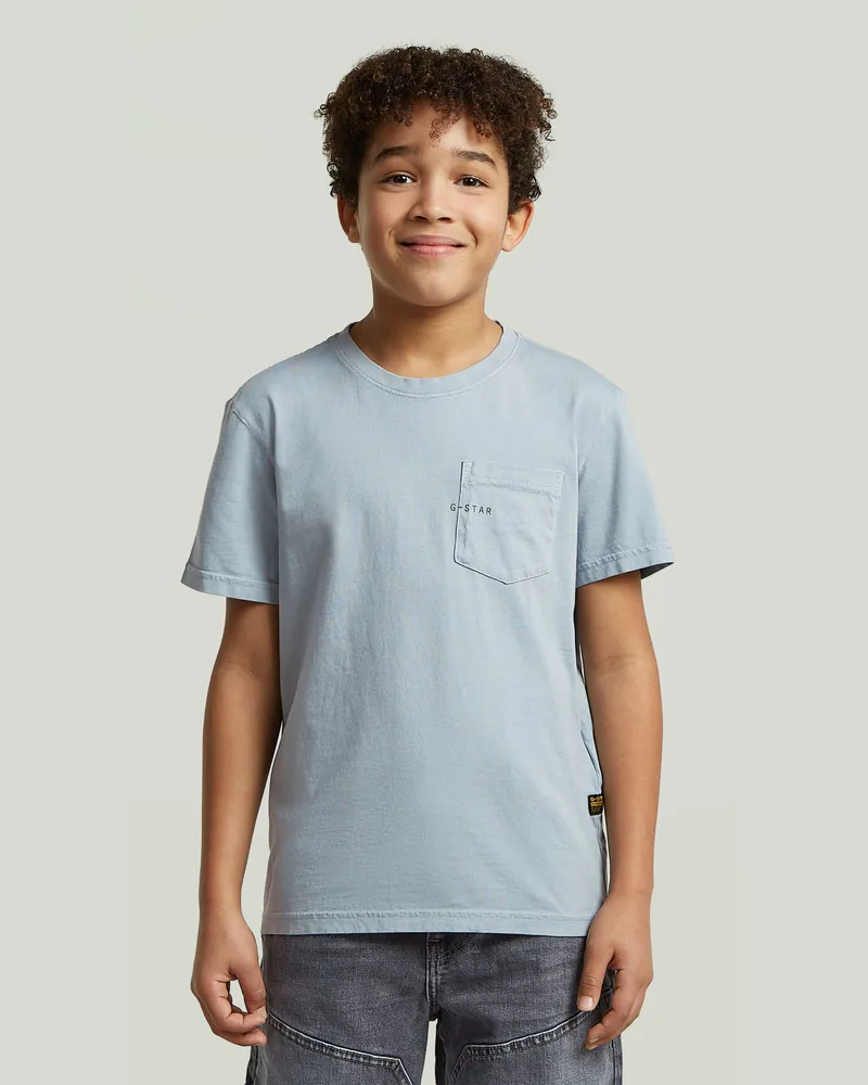 G-STAR RAW Boys Base Pocket T-Shirt - Hellblau - jungen Hellblau