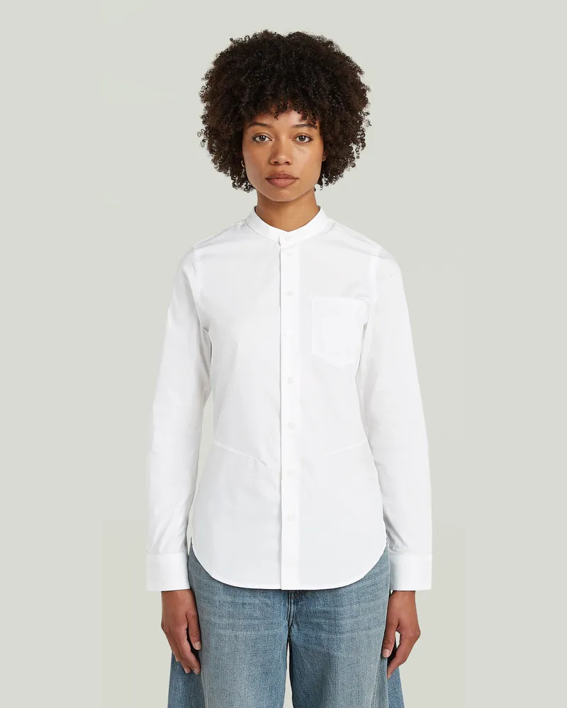 G-STAR RAW Slim Poplin Shirt - Weiß - Damen Weiß
