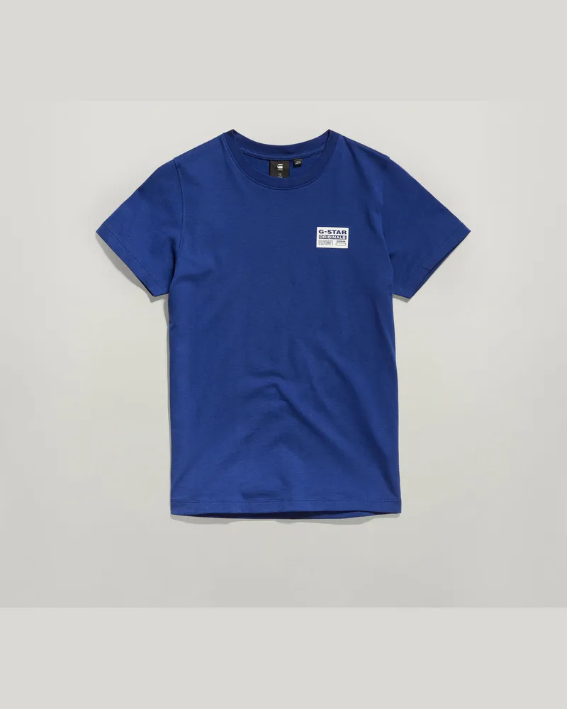 G-STAR RAW Jungen T-Shirt Originals Patch - Mittelblau - jungen Mittelblau