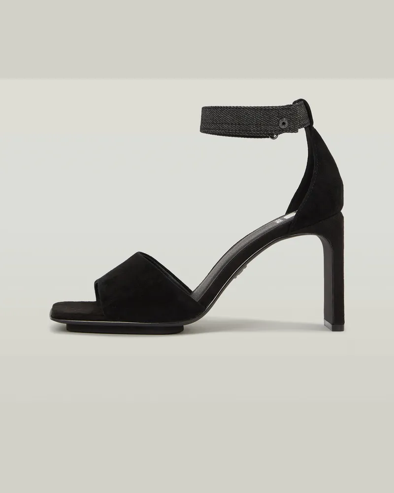 G-STAR RAW Darcy Velourleder-Sandalen - Schwarz - Damen Schwarz