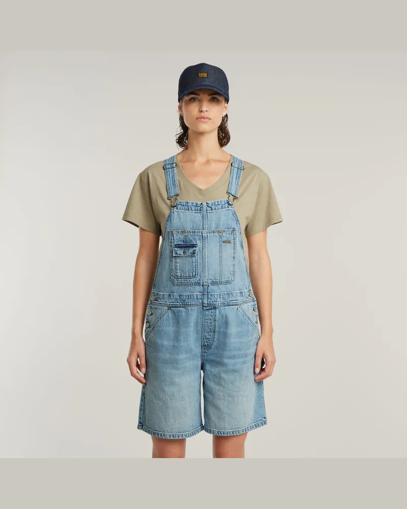 G-STAR RAW Bowey Loose Short Jumpsuit - Hellblau - Damen Hellblau