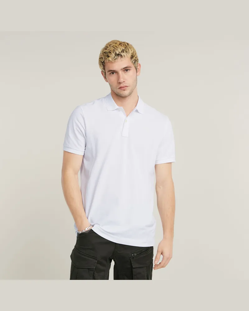 G-STAR RAW Dunda Slim Poloshirt - Weiß - Herren