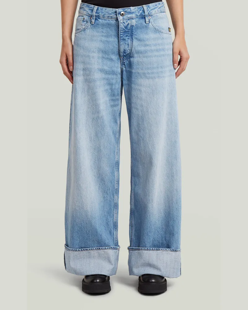G-STAR RAW Roxx Wide Jeans - Mittelblau - Damen Mittelblau