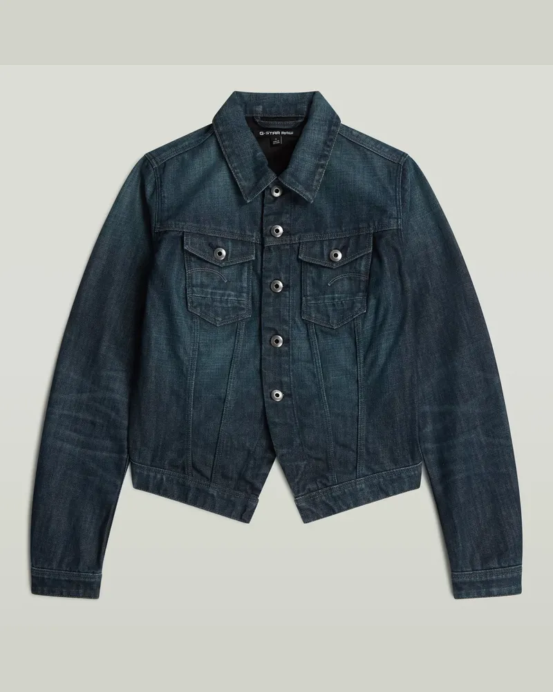G-STAR RAW Pitched Hem Slim Jacke - Dunkelblau - Damen Dunkelblau