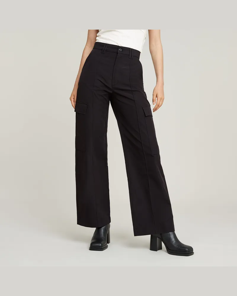 G-STAR RAW High Waist Cargohose - Schwarz - Damen Schwarz