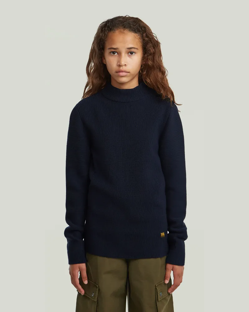 G-STAR RAW Girls Crew Button Knit Cardigan - Dunkelblau - mädchen Dunkelblau